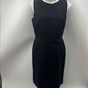 LOFT Black Sleeveless Sheath Midi Dress